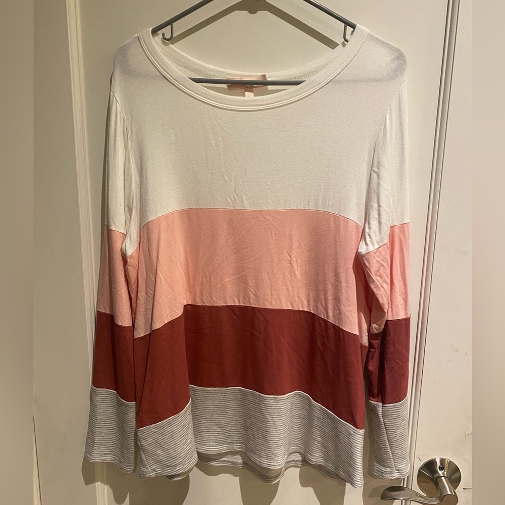 Multi colored long sleeve t shirt!